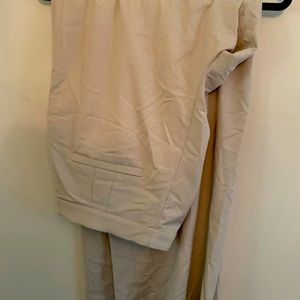 beige suit trousers - h&m - size 14 - never worn. not transparent